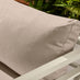 Montenegro White Metal & Taupe 6 Seat Corner Garden Sofa Set