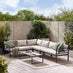 Montenegro Grey Metal & Light Grey 6 Seat Corner Garden Sofa Set