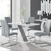 Monza 4 White/Grey Dining Table & 4 Grey Lorenzo Chairs