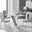 Monza 4 White/Grey Dining Table & 4 Grey Milan Chairs