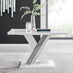 Monza Rectangular White and Grey High Gloss 4 Seater Dining Table