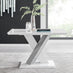 Monza 4 White/Grey Dining Table & 4 Grey Milan Black Leg Chairs