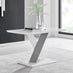 Monza Rectangular White and Grey High Gloss 4 Seater Dining Table