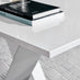Monza Rectangular White and Grey High Gloss 4 Seater Dining Table