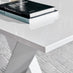 Monza 4 White/Grey Dining Table & 4 Black Milan Black Leg Chairs