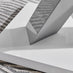 Monza 4 White/Grey Dining Table & 4 Grey Lorenzo Chairs