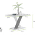 Monza Rectangular White and Grey High Gloss 4 Seater Dining Table