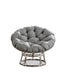 Grey Rattan Garden Papasan Moon Chair