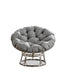 Grey Rattan Garden Papasan Moon Chair