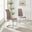 2x Murano Cappuccino Beige Dining Chairs