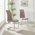 2x Murano Cappuccino Beige Dining Chairs