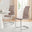 2x Murano Cappuccino Beige Dining Chairs