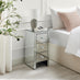 Murano 3 Drawer Mirrored Bedside Table