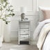Murano 3 Drawer Mirrored Bedside Table