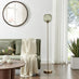 Nadine Green Glass Globe Standing Floor Lamp