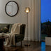 Nadine Green Glass Globe Standing Floor Lamp
