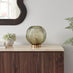 Nadine Small Green Glass Globe Table Lamp