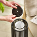 Naples Black Rattan Large Solar Outdoor Lantern