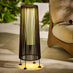 Naples Black Rattan Large Solar Outdoor Lantern
