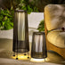 Naples Black Rattan Solar Outdoor Lantern