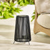 Naples Black Rattan Solar Outdoor Lantern