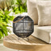 Naples Black Rattan Hanging Solar Outdoor Lantern