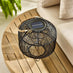 Naples Black Rattan Hanging Solar Outdoor Lantern