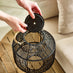 Naples Black Rattan Hanging Solar Outdoor Lantern