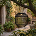 Naples Black Rattan Hanging Solar Outdoor Lantern