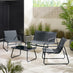 Naxos Grey 4 Seat Garden Sofa & Chairs Set