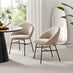 2x Nella Beige Fabric Dining Chairs