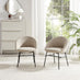 2x Nella Beige Fabric Dining Chairs