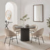 2x Nella Beige Fabric Dining Chairs