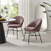 2x Nella Dusky Pink Fabric Dining Chairs