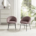 2x Nella Dusky Pink Fabric Dining Chairs