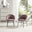 2x Nella Dusky Pink Fabric Dining Chairs