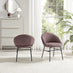 2x Nella Dusky Pink Fabric Dining Chairs
