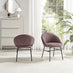 2x Nella Dusky Pink Fabric Dining Chairs