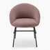2x Nella Dusky Pink Fabric Dining Chairs