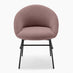 2x Nella Dusky Pink Fabric Dining Chairs