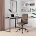 Apres Grey Faux Leather and Wood Swivel Office Chair