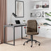 Apres Grey Faux Leather and Wood Swivel Office Chair