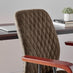 Apres Grey Faux Leather and Wood Swivel Office Chair