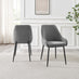 Penrose Black Round Dining Table & 4 Grey Beaumont Chairs