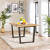 Cotswold Rectangular Oak and Black Wood Large 6 Seater Dining Table