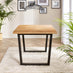 Cotswold Rectangular Oak and Black Wood Large 6 Seater Dining Table