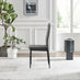 2x Paloma Grey Fabric Dining Chairs Black Legs