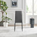 2x Paloma Grey Fabric Dining Chairs Black Legs
