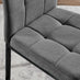 2x Paloma Grey Fabric Dining Chairs Black Legs