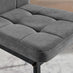 2x Paloma Grey Fabric Dining Chairs Black Legs